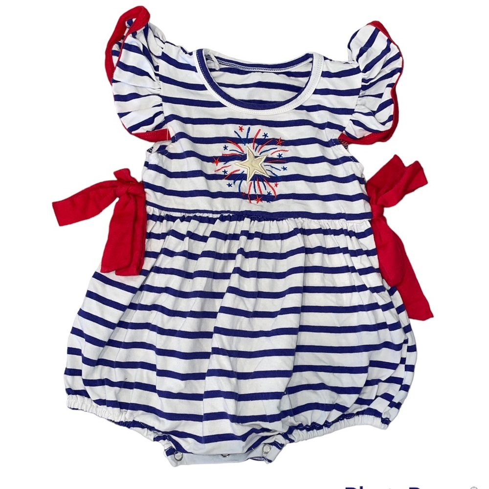 Red white and blue firework cotton bubble for toddlers